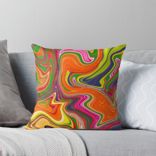 Item preview, Rainbow Psychedelic Marble Fluid Art designed and sold by ZamanStudio.