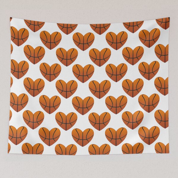 Item preview, Seamless Basketball Hearts designed and sold by LittleShop79.