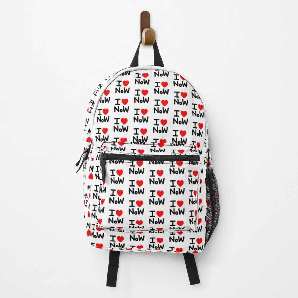 I LOVE NoW (Black Text) Backpack