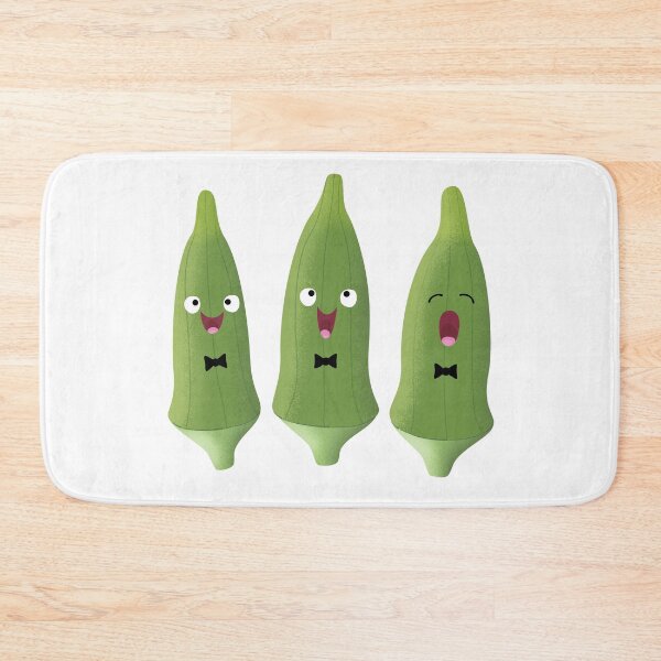 Item preview, Cute singing okra vegetable cartoon designed and sold by FrogFactory.