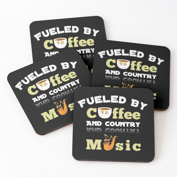 Item preview, Fueled By Coffee And Country Music - Coffee Quotes designed and sold by Delandor.