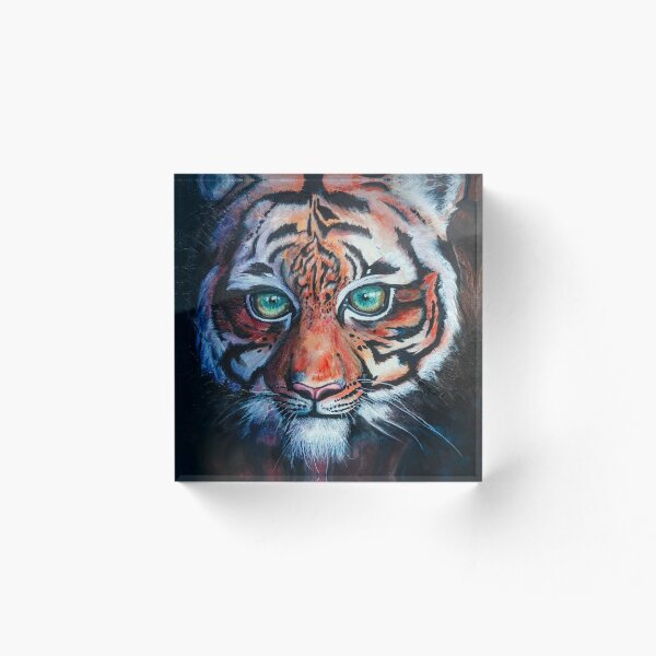 Artikelvorschau, Hockender Tiger 2022 entworfen und verkauft von Catherine Halliday Art.