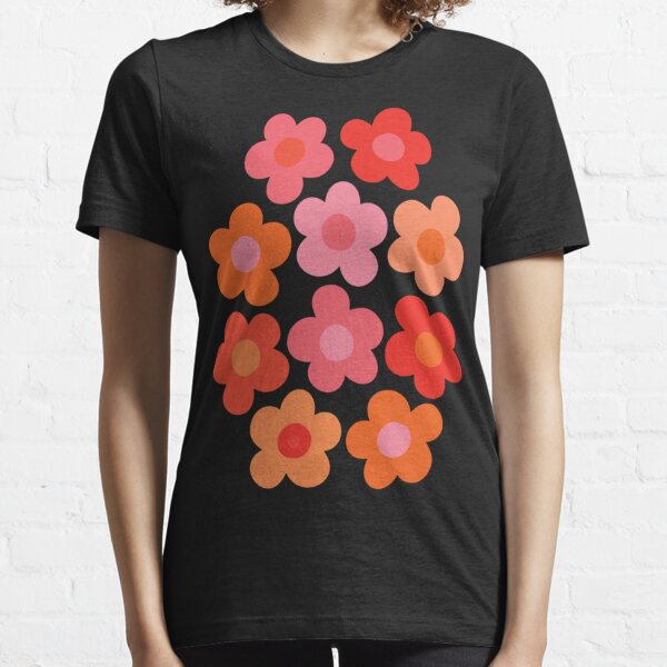Flowerfull on Plum (happy boho retro floral pattern) Classic Essential T-Shirt