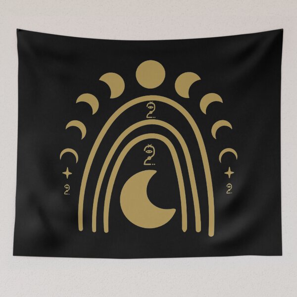 Item preview, Two's Day Gold Rainbow Moon Phases - Historical Date designed and sold by Trinket-Trickster.