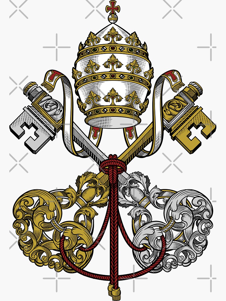Emblem of the Papacy Holy See Sticker for Sale by Beltschazar