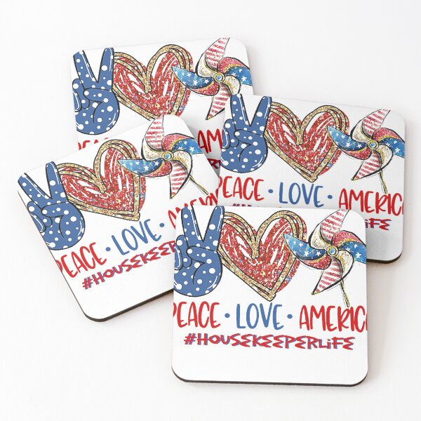 Item preview, Peace Love America Housekeeper Life designed and sold by StevenCassidy.