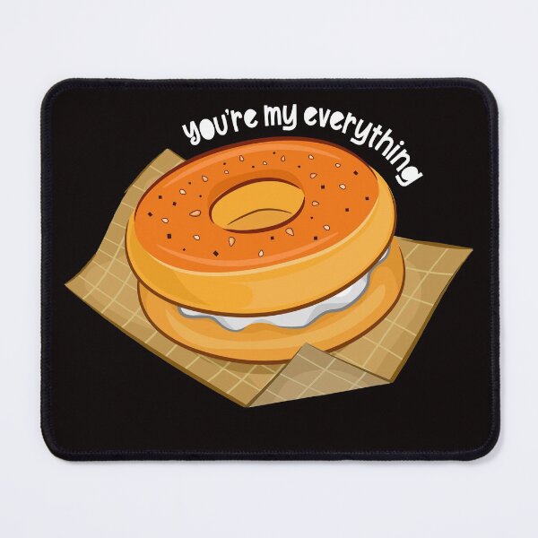 Item preview, You're My Everything Bagel with cheese | Cute Baking Lover designed and sold by DesignByMai.
