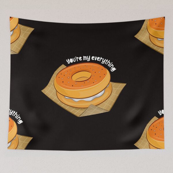 Item preview, You're My Everything Bagel with cheese | Cute Baking Lover designed and sold by DesignByMai.