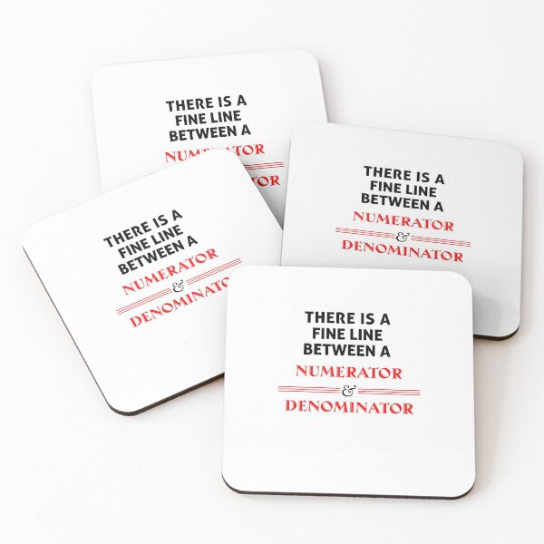 Item preview, Funny Math FINE LINE NUMERATOR DENOMINATOR designed and sold by Awesigns.