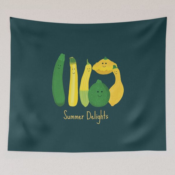 Item preview, Summer Delights, Summer Squash (blue) designed and sold by jvcoart.