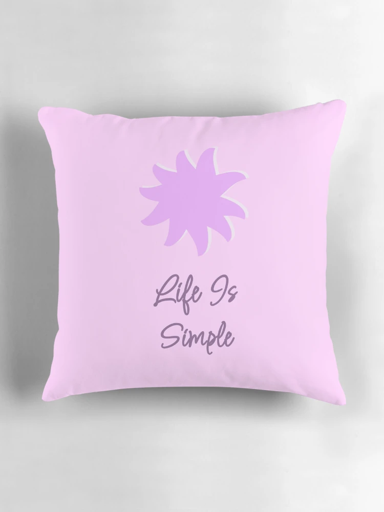 Thumbnail 3 of 4, Pillow, Life Is Simple designed and sold by RacheDesign.
