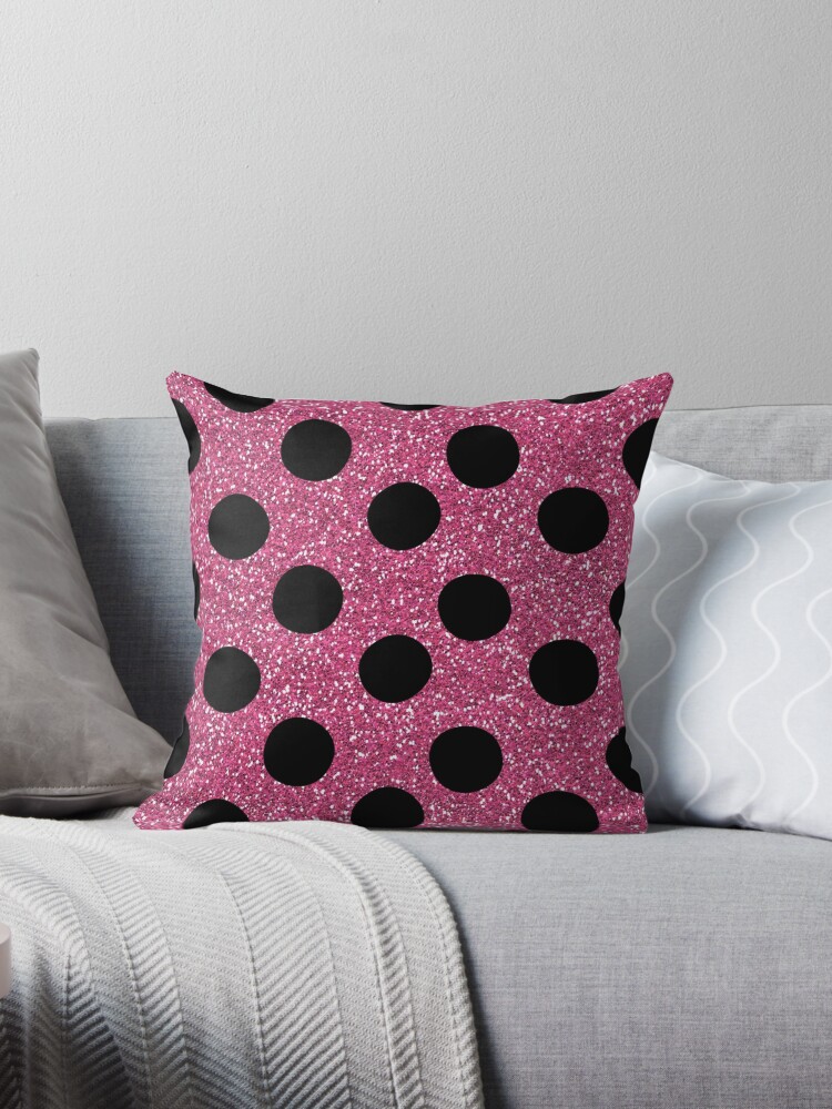 Black glitter hot sale cushions