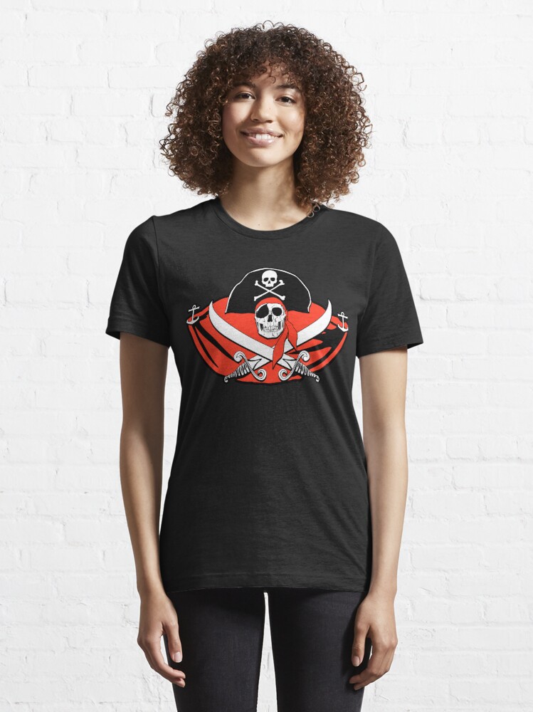 Disney Pirates Of The Caribbean Black/Skulls T Shirt/Tee - Size Mens S,  Womens M