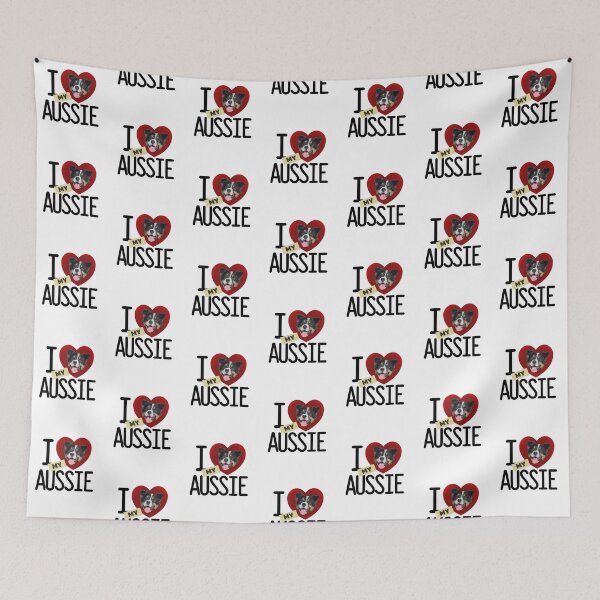 Item preview, I Love (Heart) My Aussie Dog Lover designed and sold by SunnyStreet.