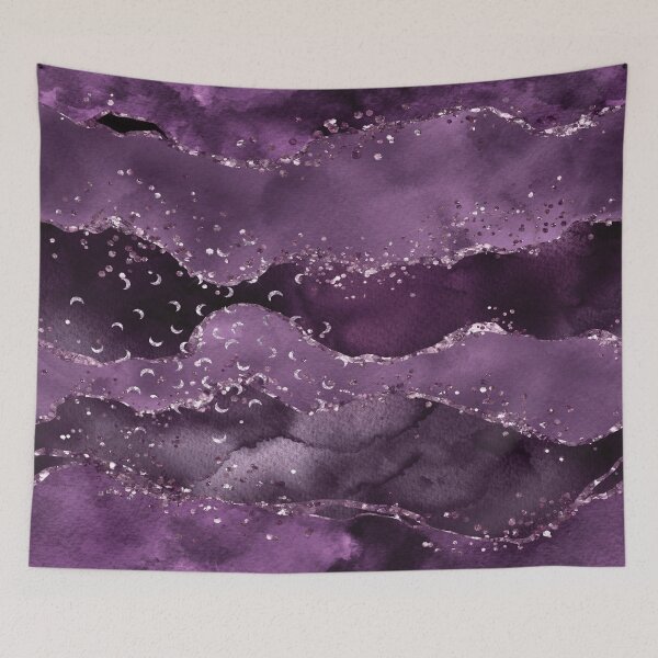 Aperçu de l'œuvre Agate violet artistique, Texture d'agate aquarelle violette créée et vendue par MagicalTexture.