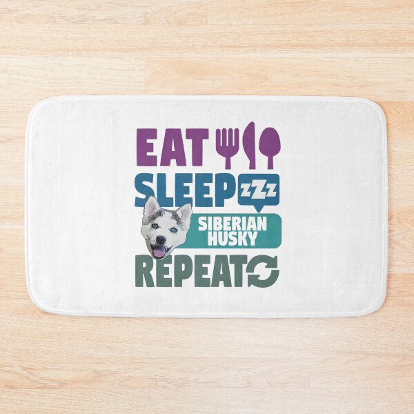 Item preview, Eat Sleep Siberian Husky Repeat Dog Lover designed and sold by SunnyStreet.