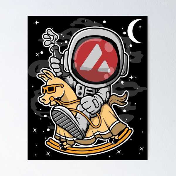 Item preview, Astronaut Horse Avalanche AVAX Coin To The Moon Crypto Token Cryptocurrency Blockchain Wallet HODL designed and sold by AdamRoberts90.