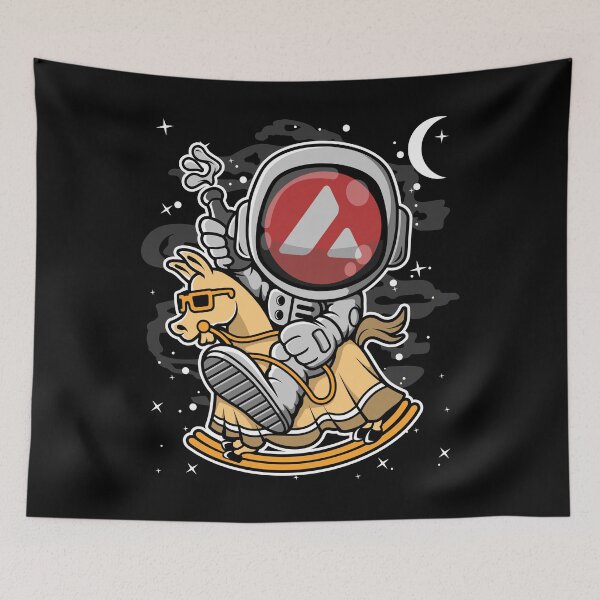 Item preview, Astronaut Horse Avalanche AVAX Coin To The Moon Crypto Token Cryptocurrency Blockchain Wallet HODL designed and sold by AdamRoberts90.