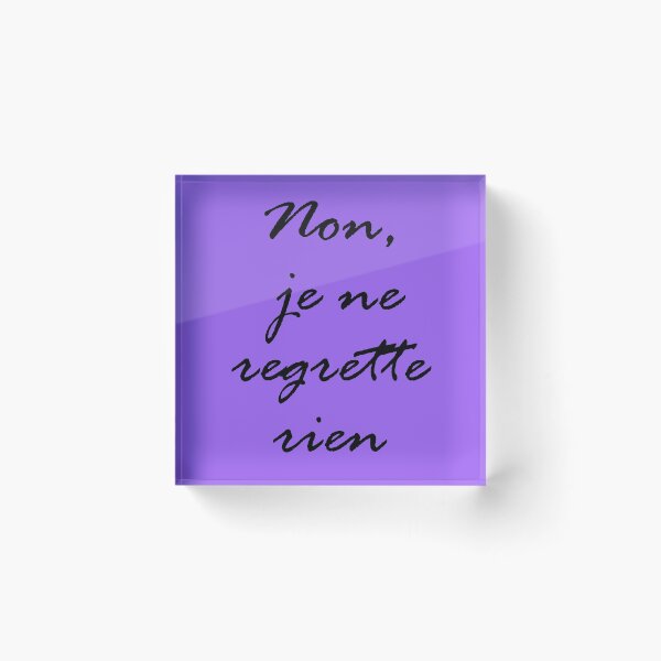 Item preview, Non, je ne regrette rien designed and sold by lyricalshirts.
