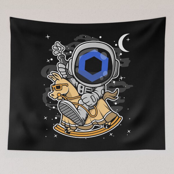 Item preview, Astronaut Horse Chainlink LINK Coin To The Moon Crypto Token Cryptocurrency Blockchain Wallet HODL designed and sold by AdamRoberts90.