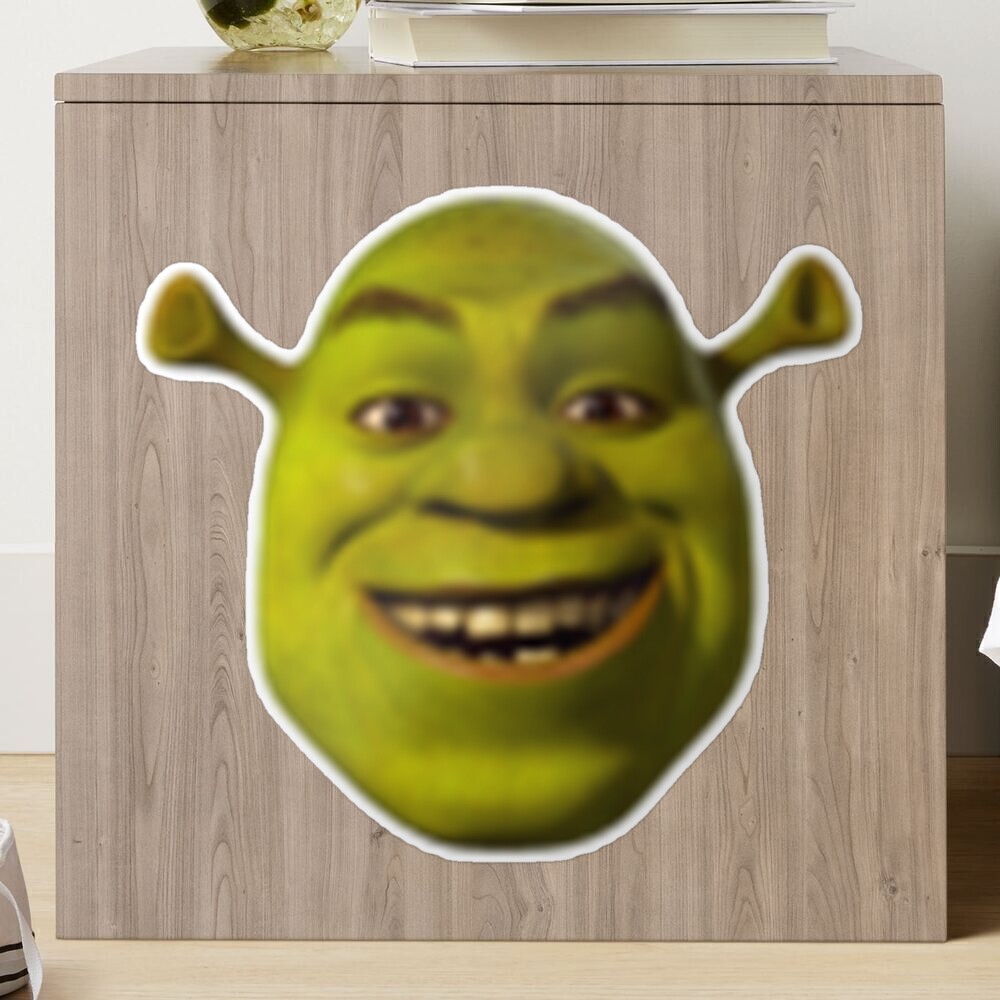 Giant Shrek Head Art Print for Sale by MemeStickersCo