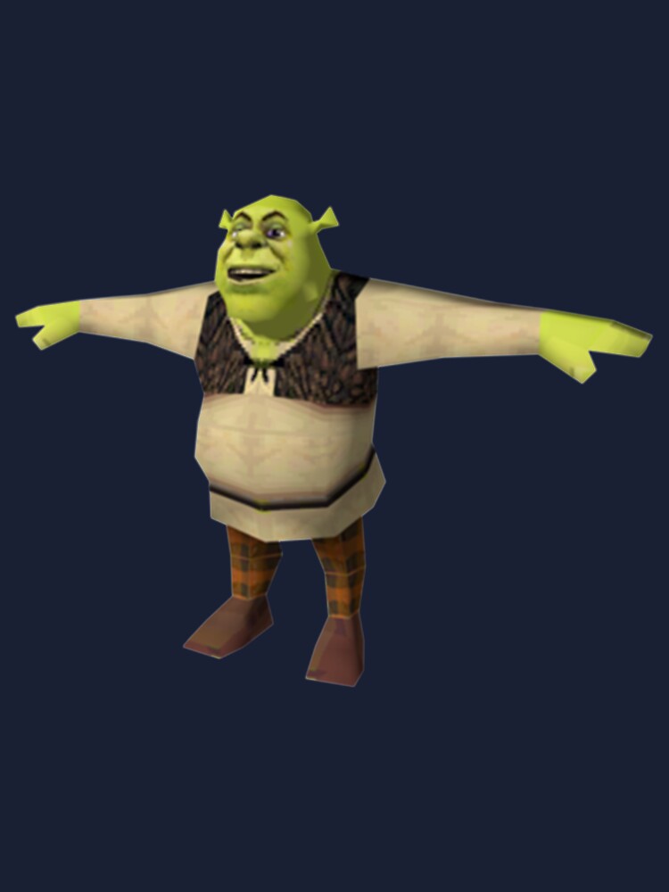 Shrek in fortnite doing a t-pose