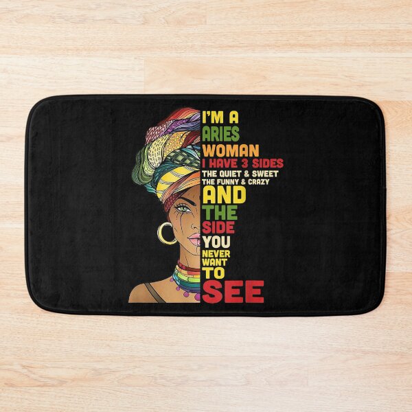 Item preview, I Am A Aries Woman I Have 3 Sides Black Queen designed and sold by anthonymark14.