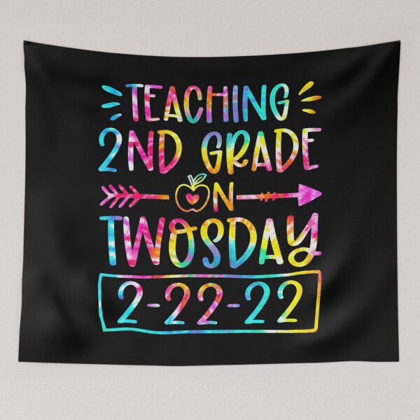 Item preview, Tie Dye Teaching 2nd Grade On Twosday February 22nd 2022 designed and sold by mialinpng.