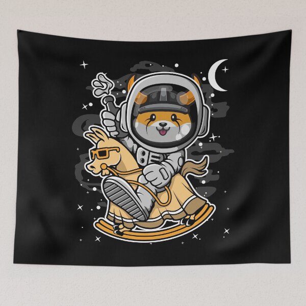 Item preview, Astronaut Horse Floki Inu Coin To The Moon Crypto Token Cryptocurrency Blockchain Wallet HODL designed and sold by AdamRoberts90.
