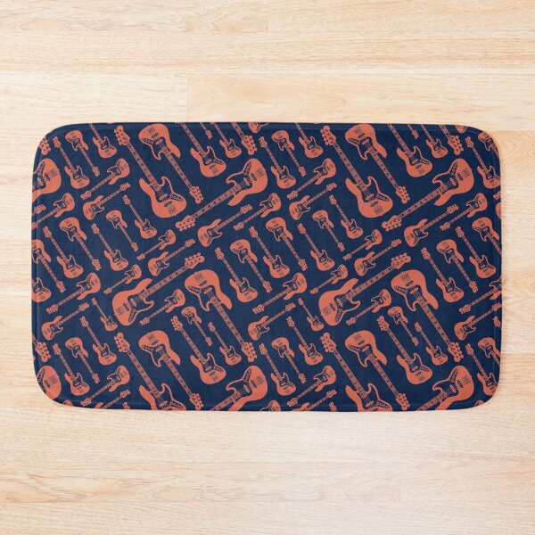 Item preview, Bass Guitar Seamless Pattern Brown designed and sold by nightsworthy.