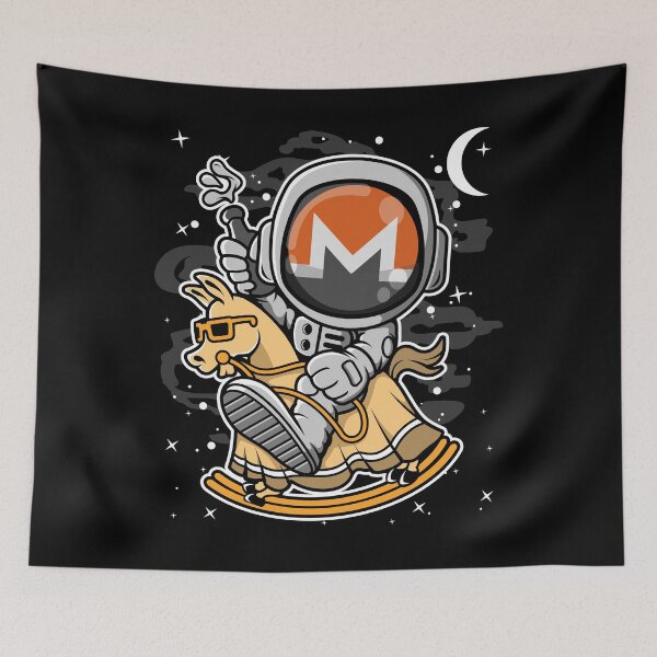 Item preview, Astronaut Horse Monero XMR Coin To The Moon Crypto Token Cryptocurrency Blockchain Wallet HODL designed and sold by AdamRoberts90.