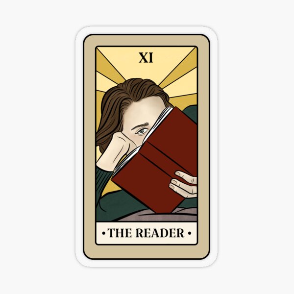Bookish Tarot - The Reader (colour version) Transparent Sticker