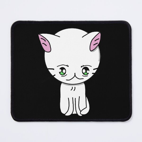 Item preview, Cute White Cat with pink ears designed and sold by CeitidhArt.