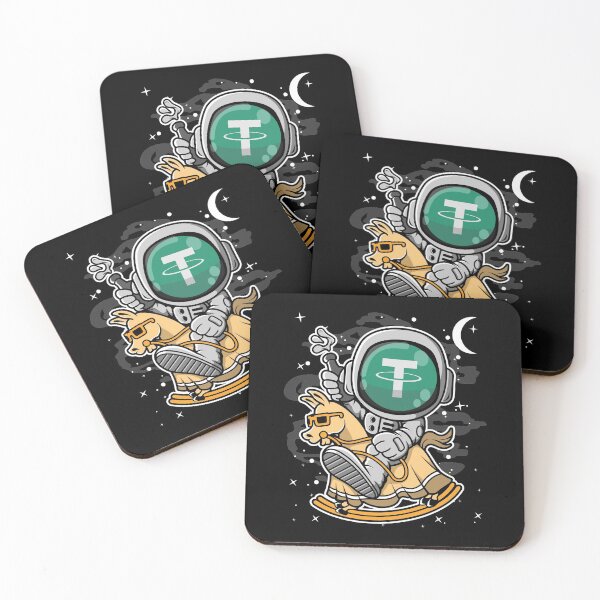 Item preview, Astronaut Horse Tether USDT Coin To The Moon Crypto Token Cryptocurrency Blockchain Wallet HODL designed and sold by AdamRoberts90.