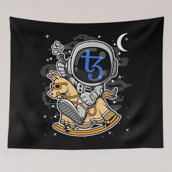Item preview, Astronaut Horse Tezos XTZ Coin To The Moon Crypto Token Cryptocurrency Blockchain Wallet HODL designed and sold by AdamRoberts90.