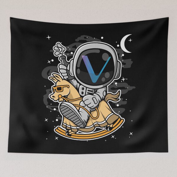 Item preview, Astronaut Horse Vechain VET Coin To The Moon Crypto Token Cryptocurrency Blockchain Wallet HODL designed and sold by AdamRoberts90.