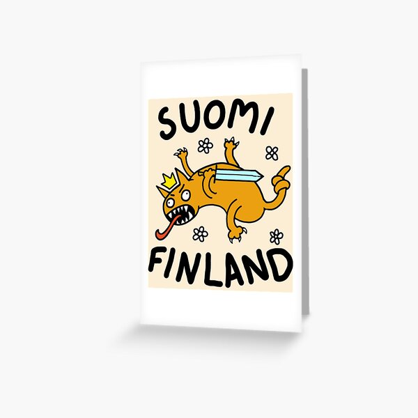 Item preview, Suomi Finland Cartoon Lion   designed and sold by OgeesWorldS.
