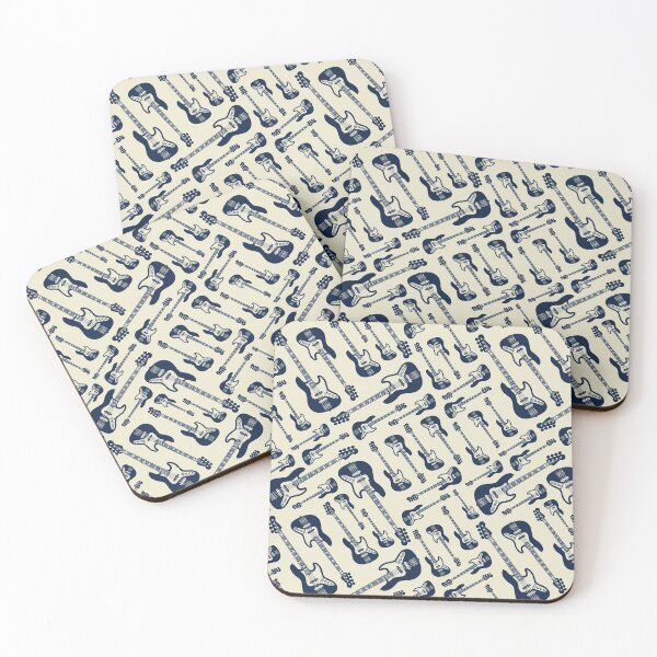 Item preview, Bass Guitar Seamless Pattern Light Theme designed and sold by nightsworthy.
