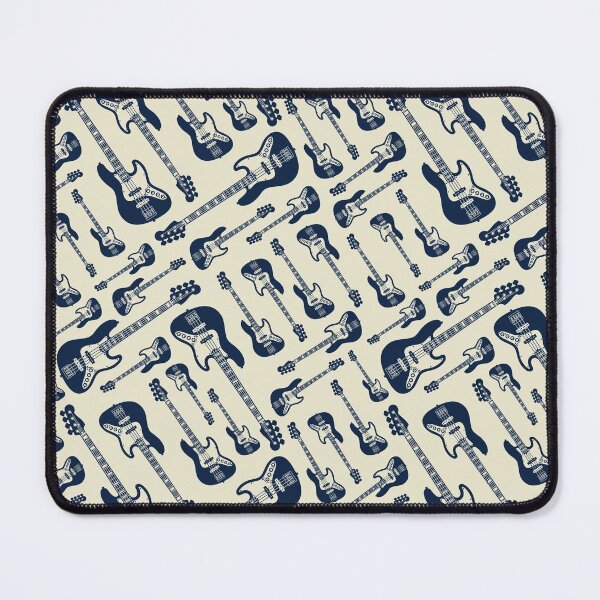 Item preview, Bass Guitar Seamless Pattern Light Theme designed and sold by nightsworthy.