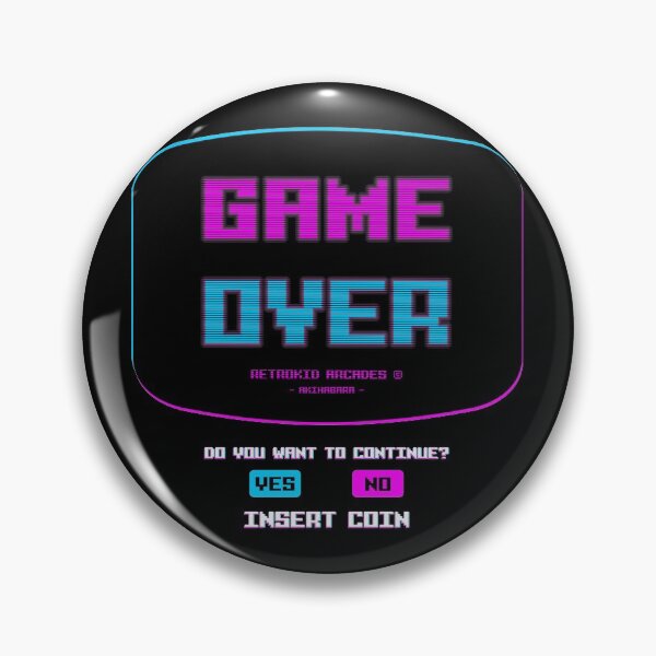 Item preview, Game over retro arcade insert coin. designed and sold by angelisart.