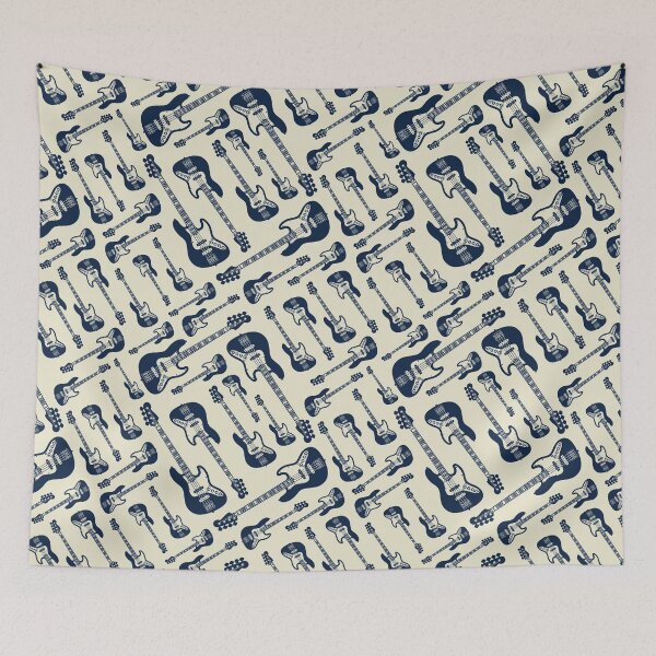 Item preview, Bass Guitar Seamless Pattern Light Theme designed and sold by nightsworthy.