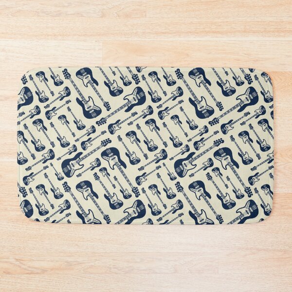 Item preview, Bass Guitar Seamless Pattern Light Theme designed and sold by nightsworthy.