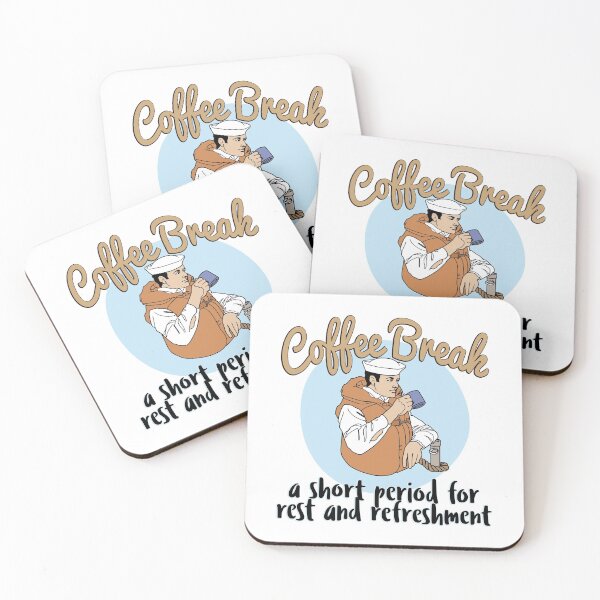 Item preview, Coffee Break • A Short Period For Rest And Refreshment • Viral Coffee Quotes for Coffee Lovers • Classic Vintage Retro Look Design) designed and sold by SassyClassyMe.
