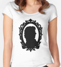 Sherlock Holmes Silhouette Women's Fitted Scoop T-Shirt