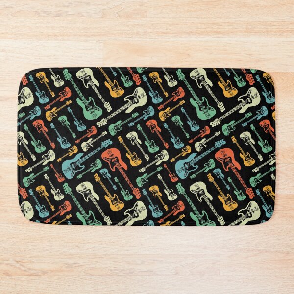 Item preview, Bass Guitar Seamless Retro Theme designed and sold by nightsworthy.