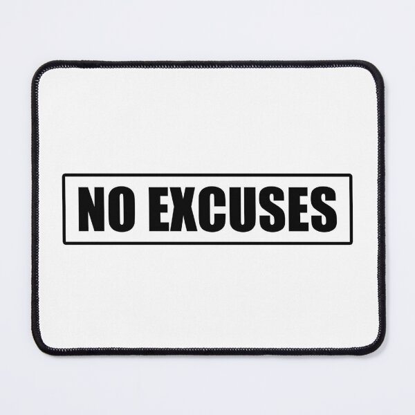 Item preview, No Excuses Gym Fitness Quote designed and sold by maniacfitness.