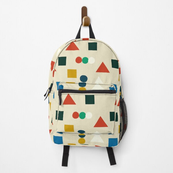 Item preview, Cute vector colorful abstract pattern design in minimalistic style.Multicolor geometric shapes - circles, squares, triangles on grey background. designed and sold by BychkovaEvgenia.