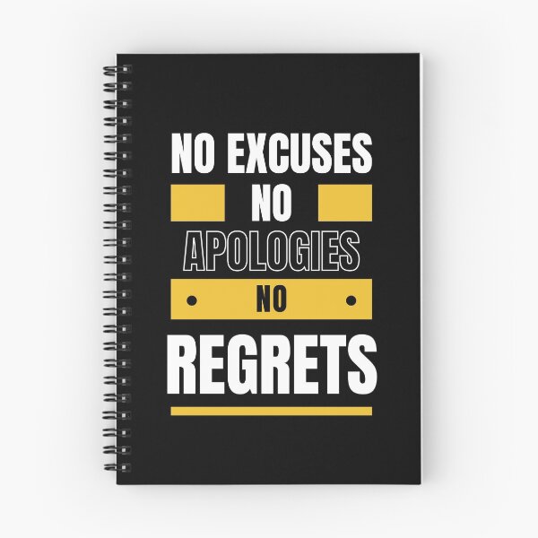 Item preview, No Excuses, No Apologies, No Regrets designed and sold by LiToDesignCo.