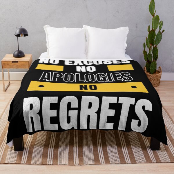Item preview, No Excuses, No Apologies, No Regrets designed and sold by LiToDesignCo.