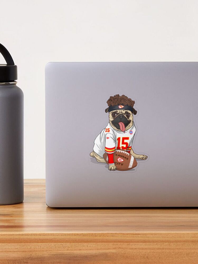 Patrick Mahomes Pug Mahomes  Sticker for Sale by Bellamy-air